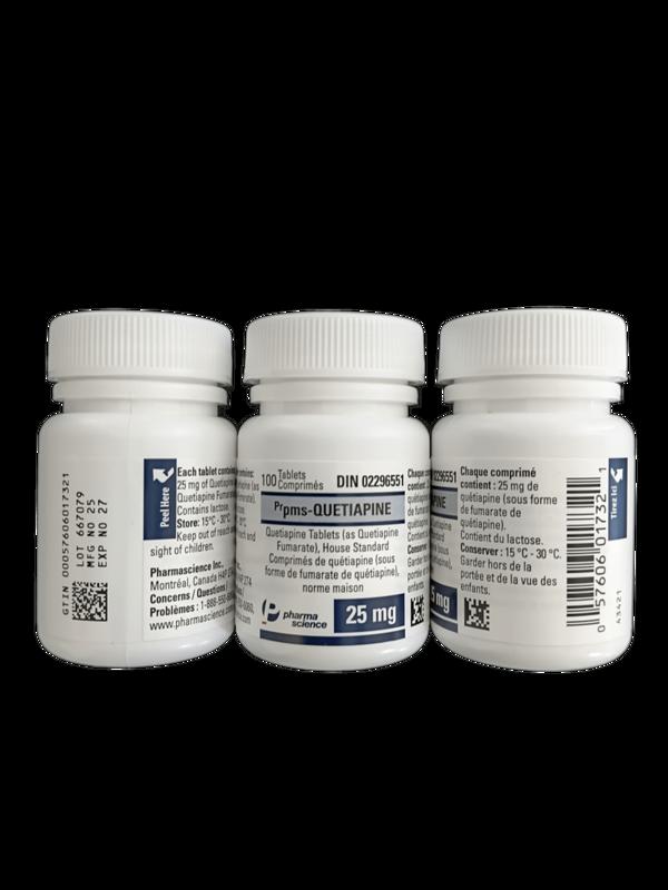 КВЕТІПІН / (pms-QUETIAPINE) 25 мг №100